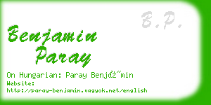 benjamin paray business card